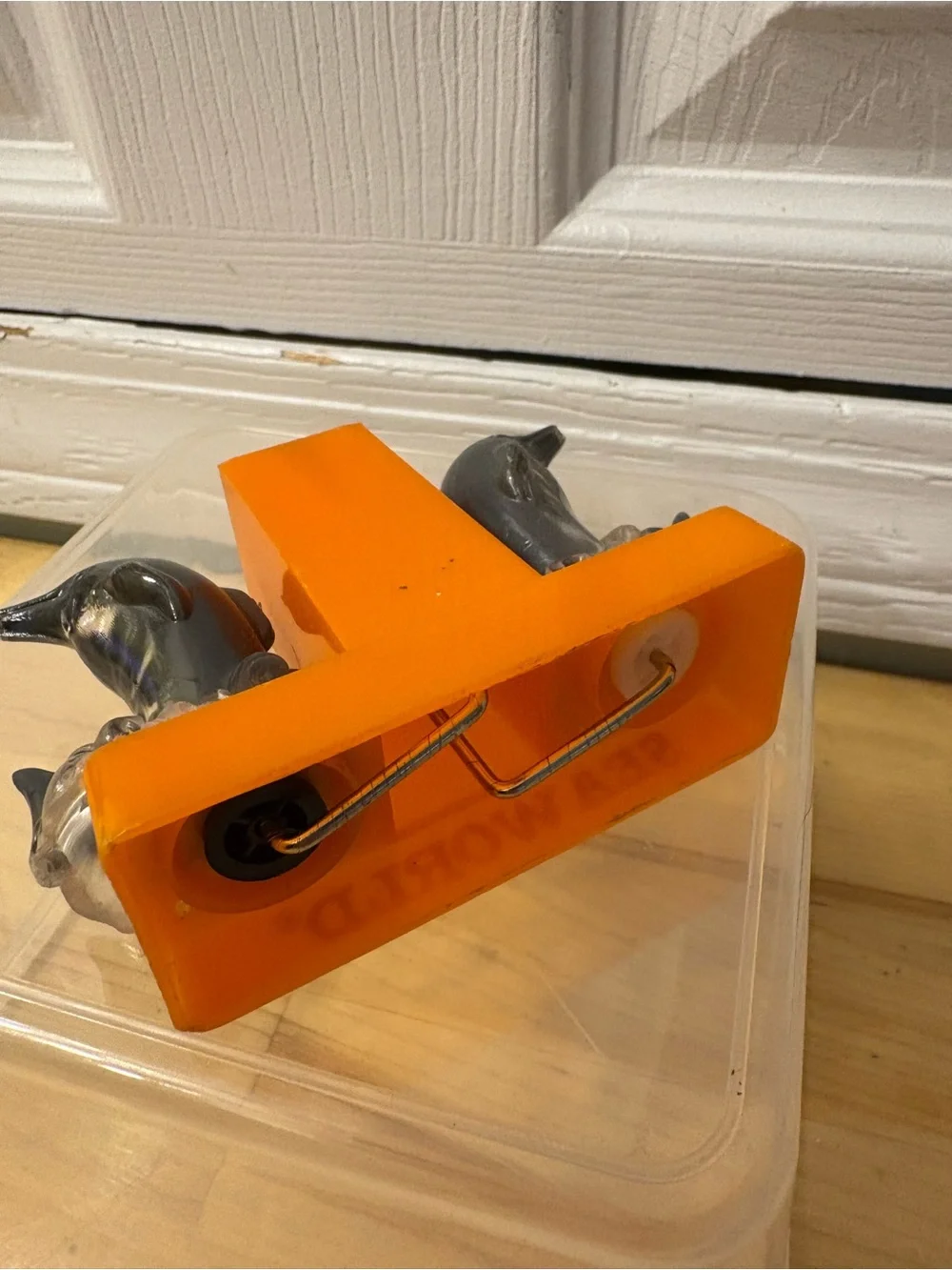 Sea World Orange Dolphin Vintage salt and pepper dispenser